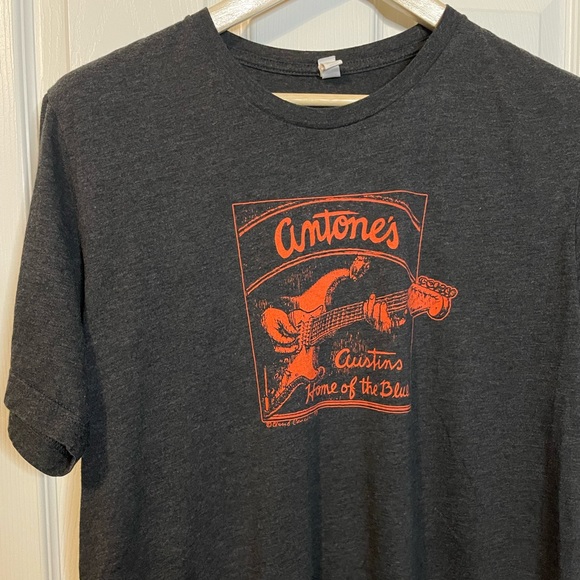 Bella Canvas dark heather gray Antone’s - Austin’s Home of the Blues tee sz XL - Picture 2 of 9